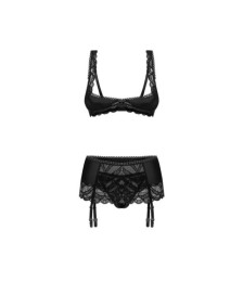 Lecille ensemble ouvert 3 pièces noir